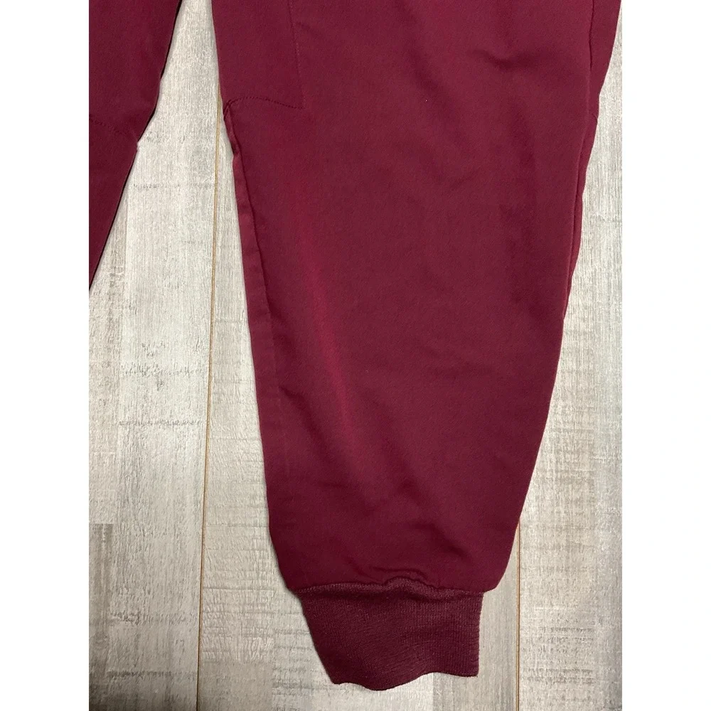 FIGS Mens Burgundy Jogger Scrub Pants Elastic Drawstring‎ Waist MXXSW2004S